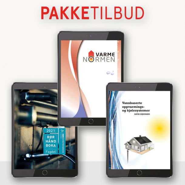 PAKKE: Rrhndboka + Varmenormen + Vannbaserte oppvarmings- og kjlesystemer - digital